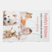 写真とモダンタイポグラフィキッチンタオル キッチンタオル (横)