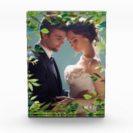 写真とモノグラム付き植物体 フォトブロック