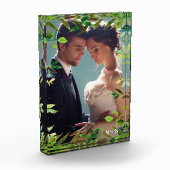 写真とモノグラム付き植物体 フォトブロック (左)