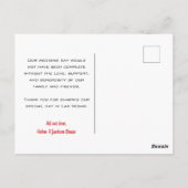 写真とラスベガス結婚ありがとう ポストカード (裏面)