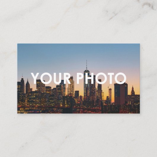 写真とロゴのミニマルモダンナリストのソーシャルメディアアイコン 名刺 (正面)