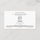 写真とロゴの写真をフィルムストリップ 名刺 (裏面)