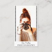 写真とロゴの写真をフィルムストリップ 名刺 (正面)