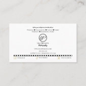 写真とロゴの写真をモノクロで撮影 名刺 (裏面)