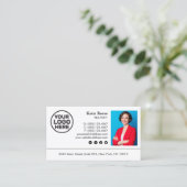 写真とロゴの追加の実在不動産プロフェッショナル 名刺 (スタンド正面)