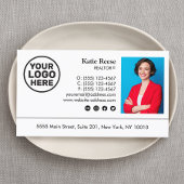 写真とロゴの追加の実在不動産プロフェッショナル 名刺