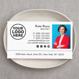 写真とロゴの追加の実在不動産プロフェッショナル 名刺