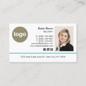 写真とロゴの追加エステート実在プロフェッショナルブシン 名刺 (正面)