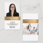 写真とロゴを追加するエスティ実在ティプロフェッショナル 名刺 (正面/裏面)