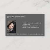 写真とロゴシンプルグレークラシックプロ 名刺 (裏面)