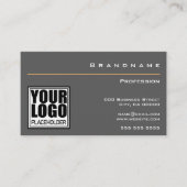 写真とロゴシンプルグレークラシックプロ 名刺 (正面)