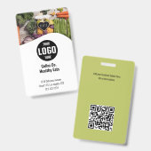 写真とロゴ付きのカスタマイズブラックバッジ - プロ バッジ (正面＆裏面)