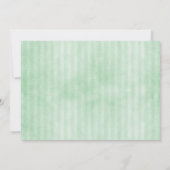 写真とヴィンテージストライプ |グリーン結婚ズ 招待状 (裏面)
