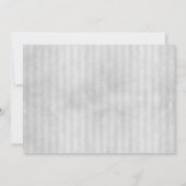 写真とヴィンテージストライプ |グレー結婚ズ 招待状 (裏面)