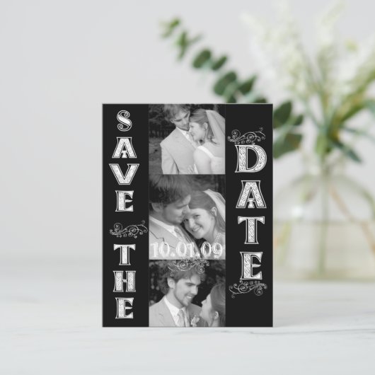 写真と一緒に日付を保存する 案内ポストカード (スタンド正面)