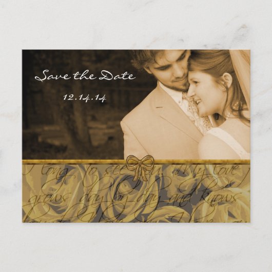 写真と一緒に日付を保存する 案内ポストカード (正面)