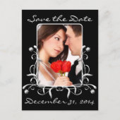 写真と一緒に日付を保存する 案内ポストカード (正面)