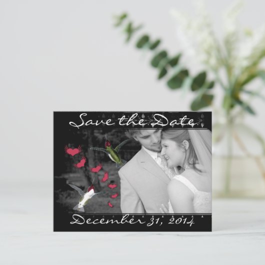 写真と一緒に日付を保存する 案内ポストカード (スタンド正面)