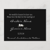 写真と一緒に日付を保存する 案内ポストカード (裏面)