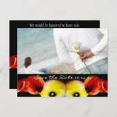 写真と一緒に日付を保存する 案内ポストカード (正面/裏面)