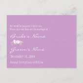 写真と一緒に日付を保存する 案内ポストカード (裏面)