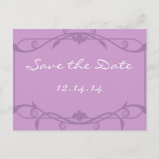 写真と一緒に日付を保存する 案内ポストカード (正面)