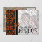 写真と一緒に日付を保存 案内ポストカード (正面/裏面)