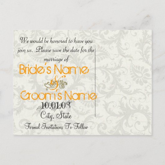 写真と一緒に日付を保存 案内ポストカード (裏面)