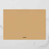 写真と一緒に楽しいクリスマスグリーティング金ゴールド 箔シーズンカード (裏面)