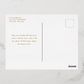 写真と一緒に楽しいクリスマスグリーティング金ゴールド 箔シーズンポストカード (裏面)