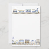 写真と一緒に2回目の誕生日に搭乗してトレーニング 招待状 (裏面)