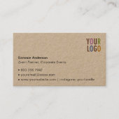 写真と会社のロゴ付きKraft名刺 名刺 (正面)