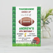 写真と個人的なアメリカンフットボール誕生日 招待状 (スタンド正面)