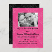 写真と共に日付のポストカードを保存する（ピンク） 案内ポストカード (正面/裏面)