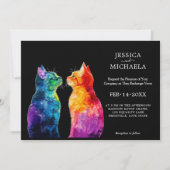 🌈 写真と共に ぷりふわと共に: ラブ レインボー 招待状 (正面)