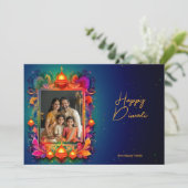 写真と共に、カスタム文字の輝くディワリの願い (スタンド正面)