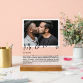 写真と写真パーソナライズされた氏結婚 アクリルサイン (ウェディング)