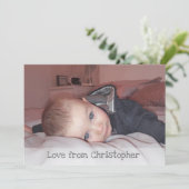 写真と名前がグレー サンキューカード (スタンド正面)