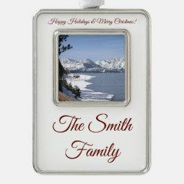 写真と名前でパーソナライズ シルバープレートフレームオーナメント