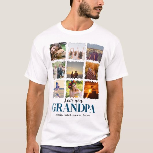 写真と名前のアップロード Tシャツ (正面)