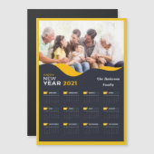 写真と名前のカスタマイズ可能な2021カレンダー (正面/裏面)