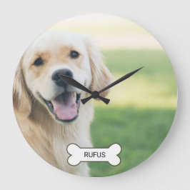 写真と名前のカスタム作成パーソナライズされた ラージ壁時計