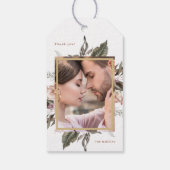 写真と名前のシンプルな植物ギフトタグ ギフトタグ (裏面)