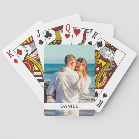 写真と名前のテンプレートトランプ トランプ (裏面)