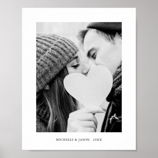 写真と名前のプリント ポスター (正面)