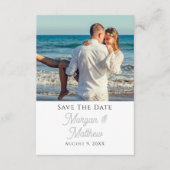 写真と名前の個人用設定の日付を保存 エンクロージャーカード (正面)