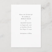 写真と名前の個人用設定の日付を保存 エンクロージャーカード (裏面)