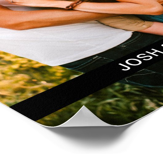 写真と名前の壁ポスター ポスター (角)