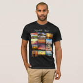 写真と名前の旅行のアップロード Tシャツ (正面フル)