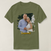 写真と名前の追加カスタムパーソナライズされた贈 Tシャツ (デザイン正面)